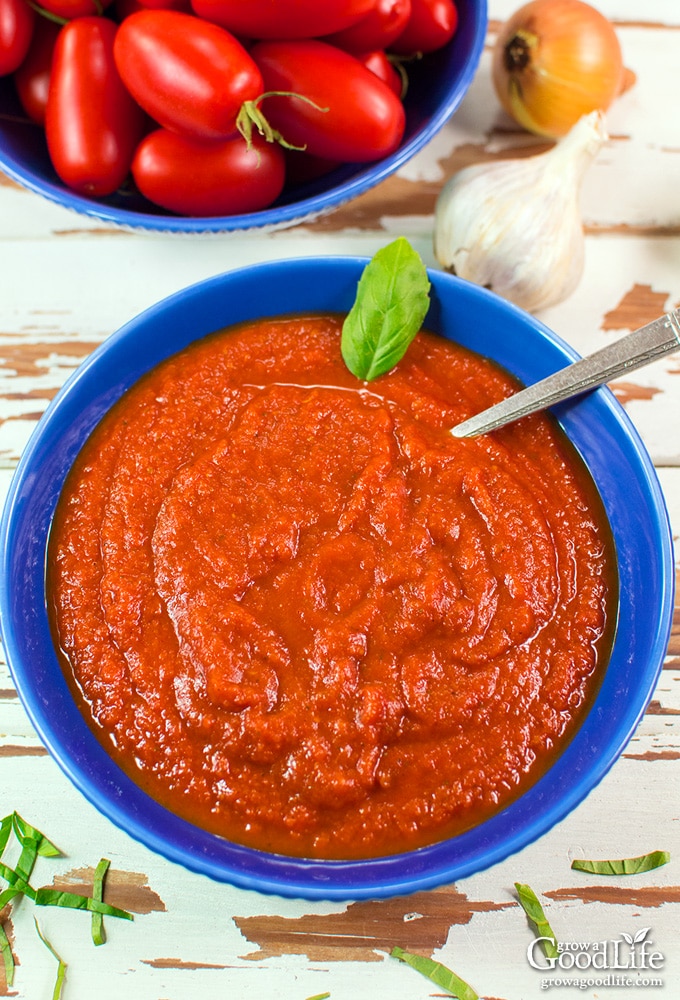 This easy, crockpot tomato sauce made with fresh tomatoes is rich and flavorful. It takes little effort to fill the slow cooker up with all the ingredients and let it simmer all day. This easy, crockpot tomato sauce made with fresh tomatoes is rich and flavorful. It takes little effort to fill the slow cooker up with all the ingredients and let it simmer all day.